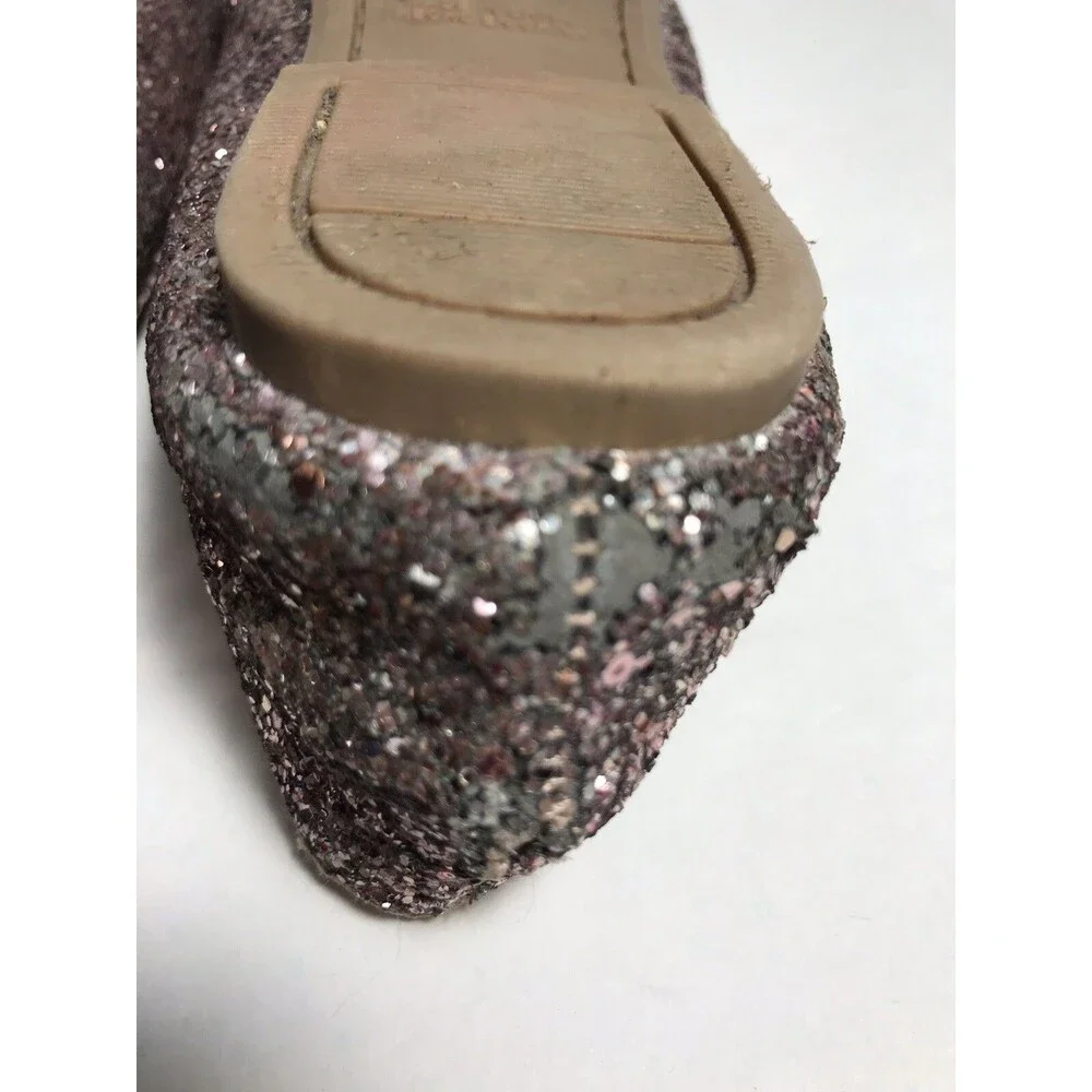 Gap Kids Size 3 Pink Multi Glitter Unicorn Ballet Flats